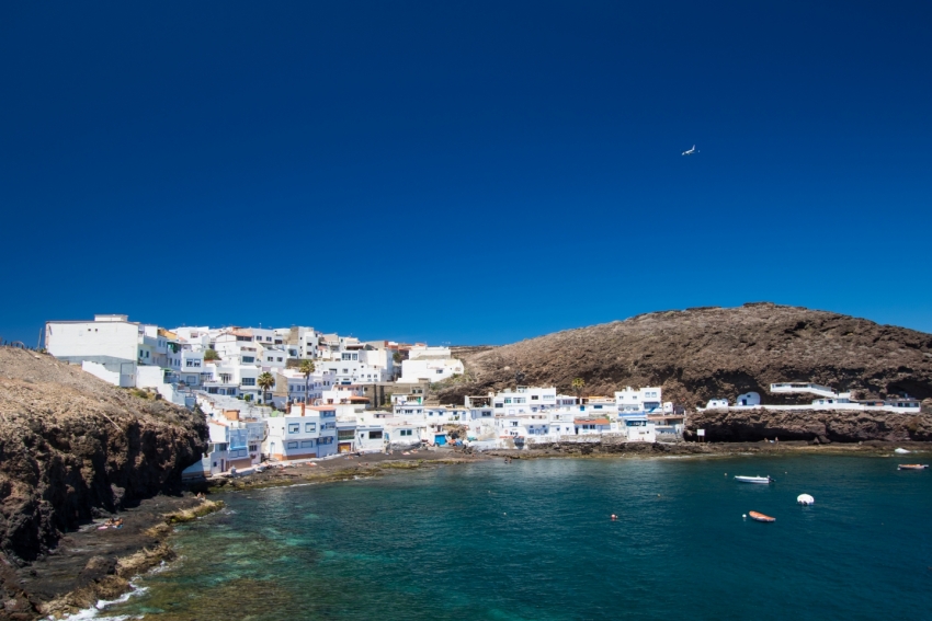 Tufia beach and hamlet in east Gran Canaria