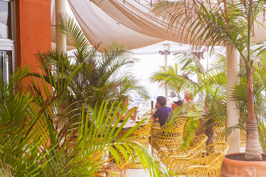 Terrace at the Reina Isabel hotel in Las Palmas